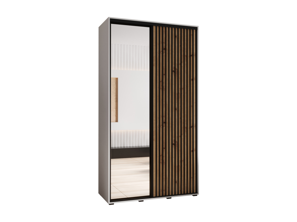Meublita 2-Door Sliding Wardrobe 205.2/130/45 2 Doors White/Meublita
