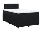 Vertchez bed base with black velvet mattress, 120x200 cm