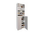 Vertchez XL Wooden Large Shoe Cabinet Large Boot Hallway Furniture Vertchez 10 Compartments White / Grey