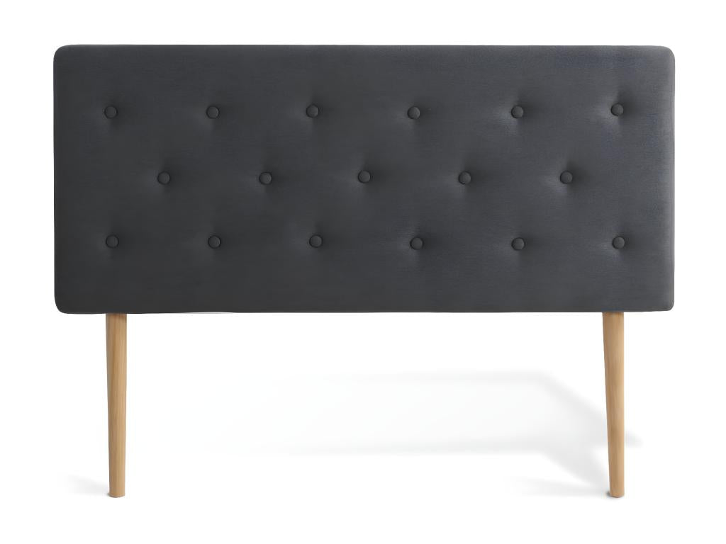 Meublita padded headboard 140cm Dark Gray Fabric