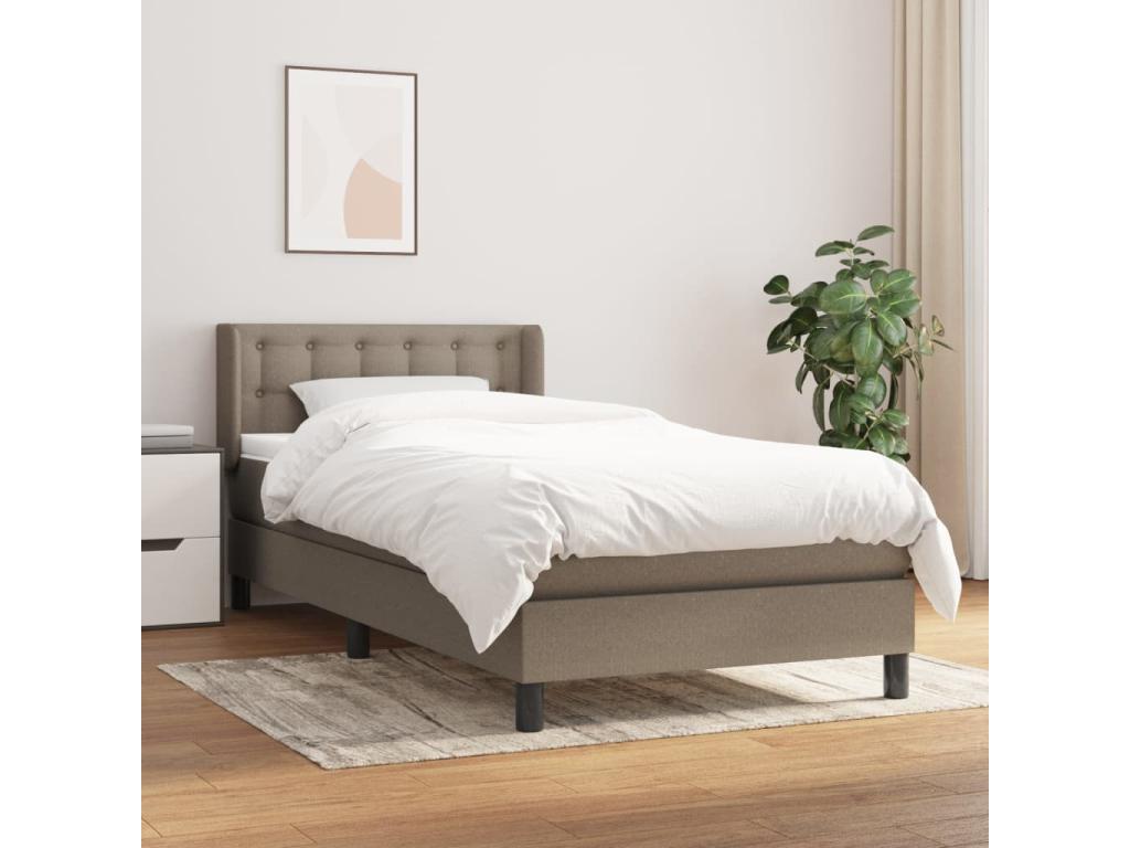 Upholstered bed base with Meublita 80x200 cm mattress, fabric