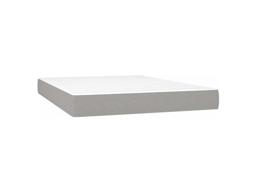 Vertchez bed base with light grey mattress 140x200 fabric