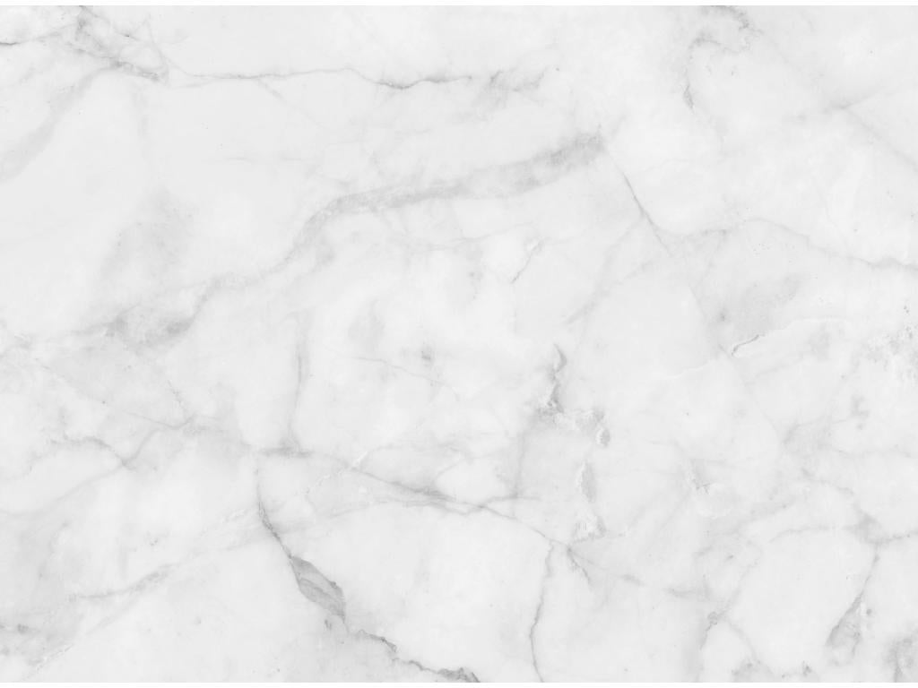 Round tulip table in marble - White marble top - Diameter 80 cm - Glossy white base