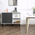 HOMCOM Buffet Cabinet, Storage Sideboard with Adjustable Shelf, Free Standing 2-Door Kitchen Cupboard, Hallway, Grey