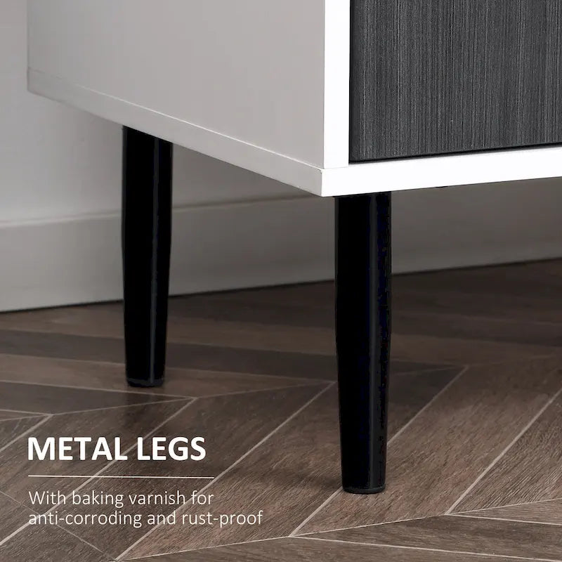 HOMCOM Buffet Cabinet, Storage Sideboard with Adjustable Shelf, Free Standing 2-Door Kitchen Cupboard, Hallway, Grey