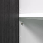 HOMCOM Buffet Cabinet, Storage Sideboard with Adjustable Shelf, Free Standing 2-Door Kitchen Cupboard, Hallway, Grey