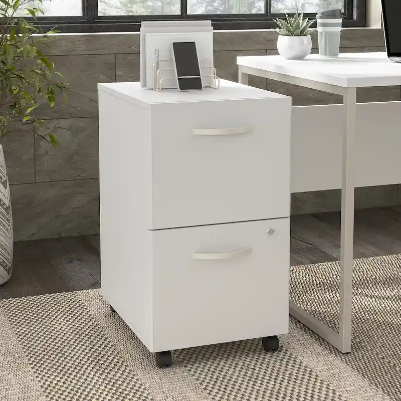 Hybrid 2 Drawer Mobile File Cabinet by Bush Business Furniture