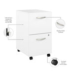 Hybrid 2 Drawer Mobile File Cabinet by Bush Business Furniture