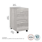Hybrid 2 Drawer Mobile File Cabinet by Bush Business Furniture
