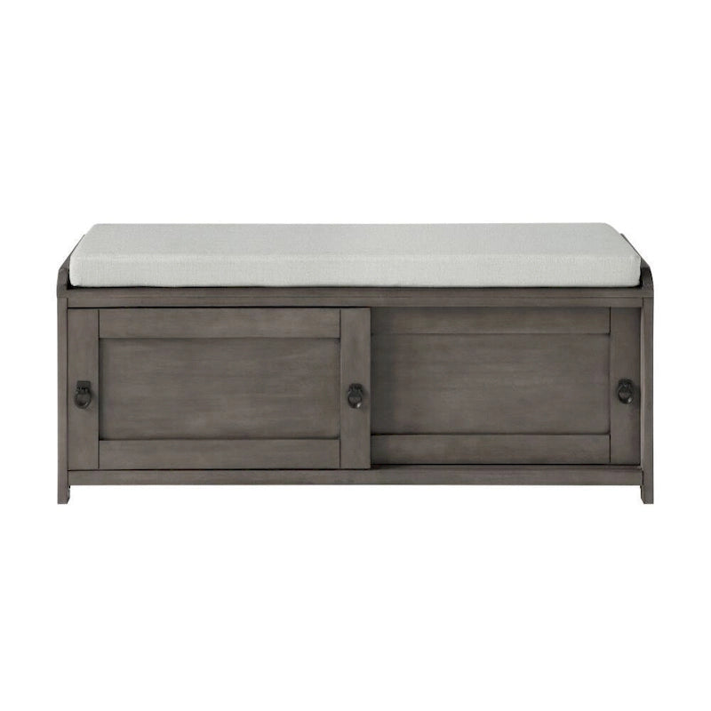 19.3 in.H X 46.85 in.W X 15.35 in.D Wood Storage Bench with Cabinets