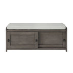 19.3 in.H X 46.85 in.W X 15.35 in.D Wood Storage Bench with Cabinets
