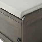 19.3 in.H X 46.85 in.W X 15.35 in.D Wood Storage Bench with Cabinets