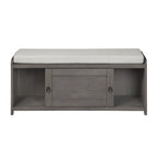 19.3 in.H X 46.85 in.W X 15.35 in.D Wood Storage Bench with Cabinets