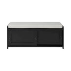 19.3 in.H X 46.85 in.W X 15.35 in.D Wood Storage Bench with Cabinets