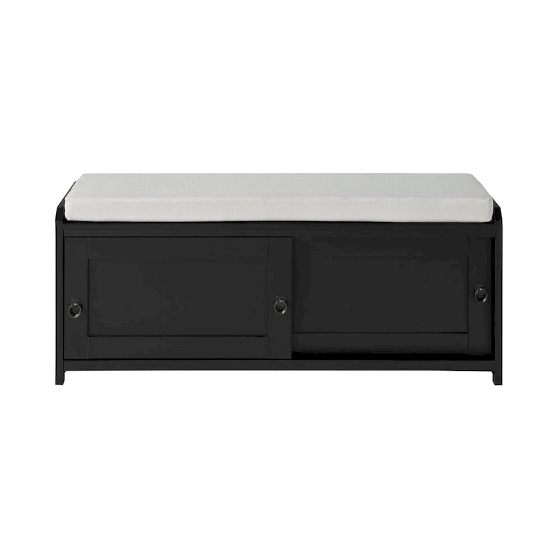 19.3 in.H X 46.85 in.W X 15.35 in.D Wood Storage Bench with Cabinets