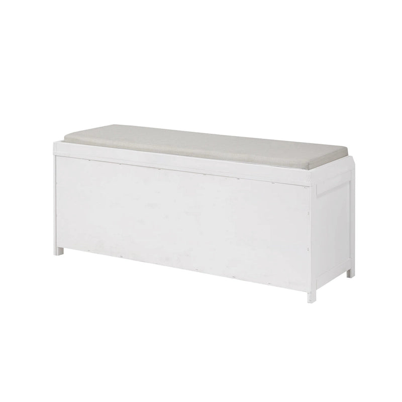 19.3 in.H X 46.85 in.W X 15.35 in.D Wood Storage Bench with Cabinets