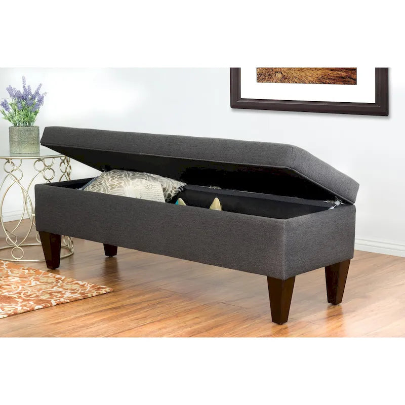 Brooke Corona Upholstered Button-tufted Wood Long Storage Bench
