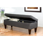 Brooke Corona Upholstered Button-tufted Wood Long Storage Bench