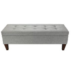 Brooke Corona Upholstered Button-tufted Wood Long Storage Bench