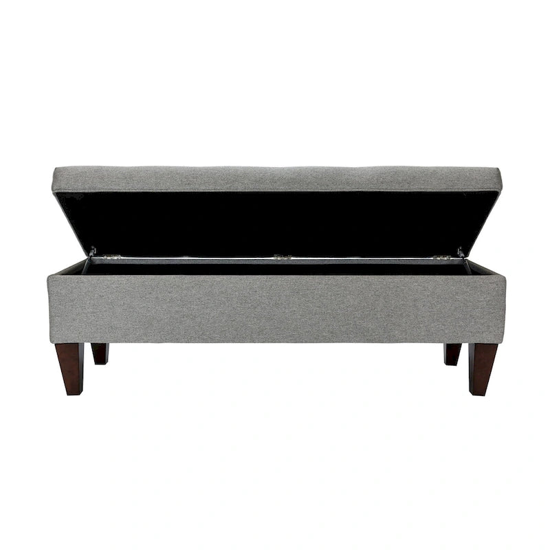 Brooke Corona Upholstered Button-tufted Wood Long Storage Bench