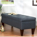 Brooke Corona Upholstered Button-tufted Wood Long Storage Bench