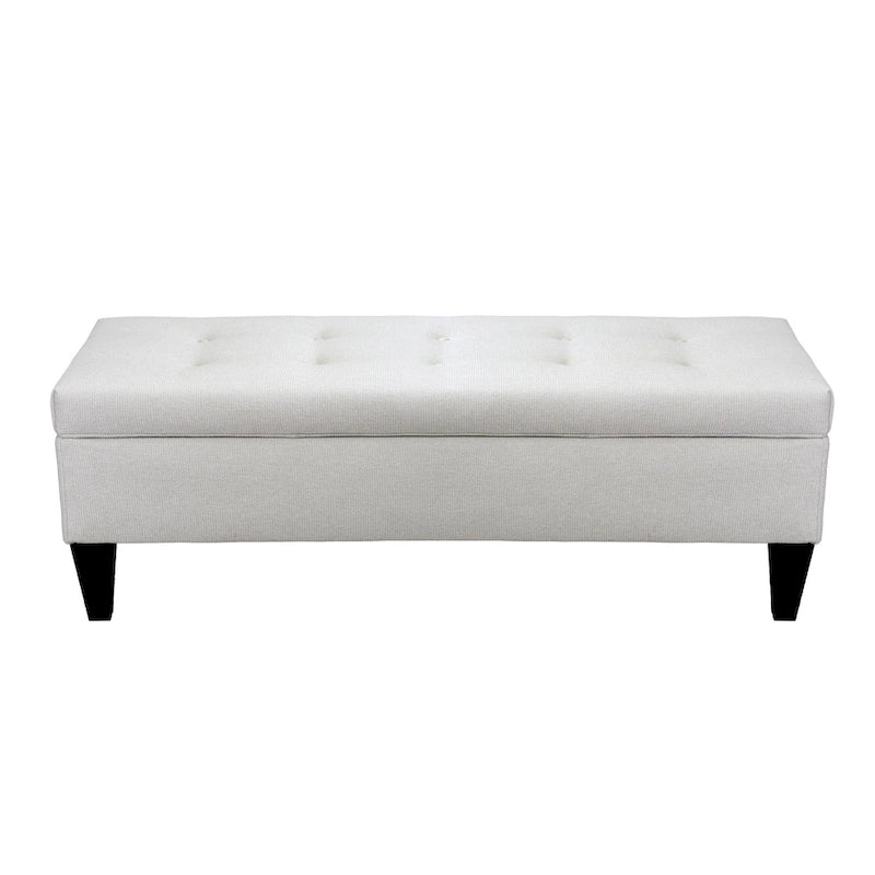 Brooke Corona Upholstered Button-tufted Wood Long Storage Bench