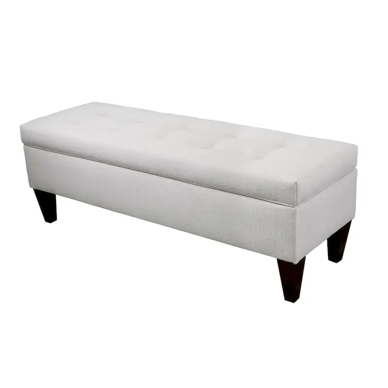 Brooke Corona Upholstered Button-tufted Wood Long Storage Bench