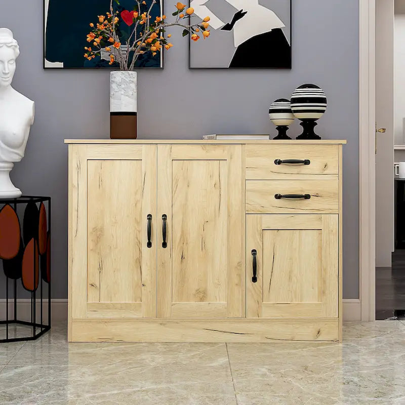 43.3 Inch Modern Wood Buffet Sideboard with 2 doors