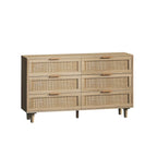 6 Drawers Rattan Storage Cabinet Rattan Drawer,for Bedroom