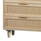 6 Drawers Rattan Storage Cabinet Rattan Drawer,for Bedroom