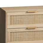 6 Drawers Rattan Storage Cabinet Rattan Drawer,for Bedroom