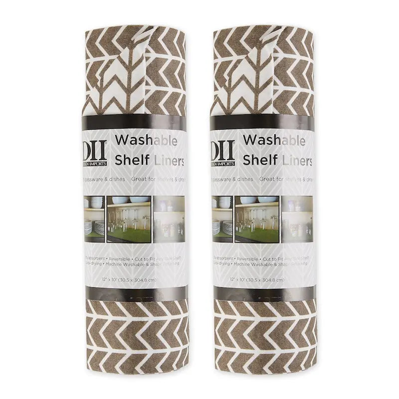 DII Grey Lattice Shelf Liner (Set of 2)