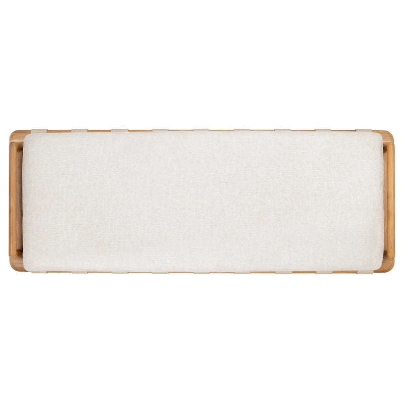 SAFAVIEH Couture Constantine Teak Cushion Bench - 70 W x 25.7 L x 18.5 H