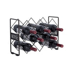 Metal Countertop Wine Storage Rack Bottle Holder, Pewter