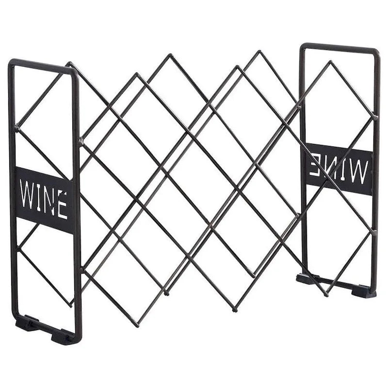 Metal Countertop Wine Storage Rack Bottle Holder, Pewter