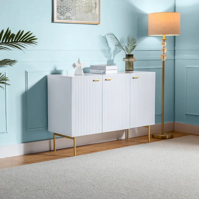 Anthedon Multifunctional 47 Buffet Sideboard Cabinet with 3 Doors by HULALA HOME