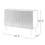 Anthedon Multifunctional 47 Buffet Sideboard Cabinet with 3 Doors by HULALA HOME