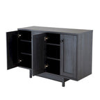 Q-Max 47W Sideboard Storage Cabinet, Dining Server Cupboard Buffet Table with Two Storage Cabinets