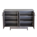 Q-Max 47W Sideboard Storage Cabinet, Dining Server Cupboard Buffet Table with Two Storage Cabinets