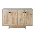 Q-Max 47W Sideboard Storage Cabinet, Dining Server Cupboard Buffet Table with Two Storage Cabinets
