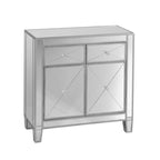 Glamorous Mirrored Bling Two Door Storage Accent Cabinet