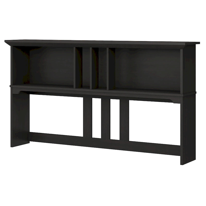 Bush Furniture Salinas 60W Hutch for L Shaped Desk in Vintage Black