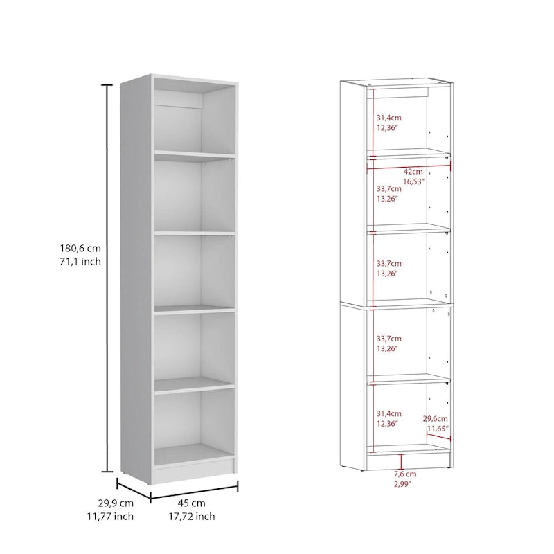 Kenyon 67 Wide 5-Shelf and Cabinet Bookcase Set of 3