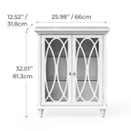 Teamson Home Florence 25.98 x 32.01 Floor Cabinet, White - 26L x 12.5W x 32H
