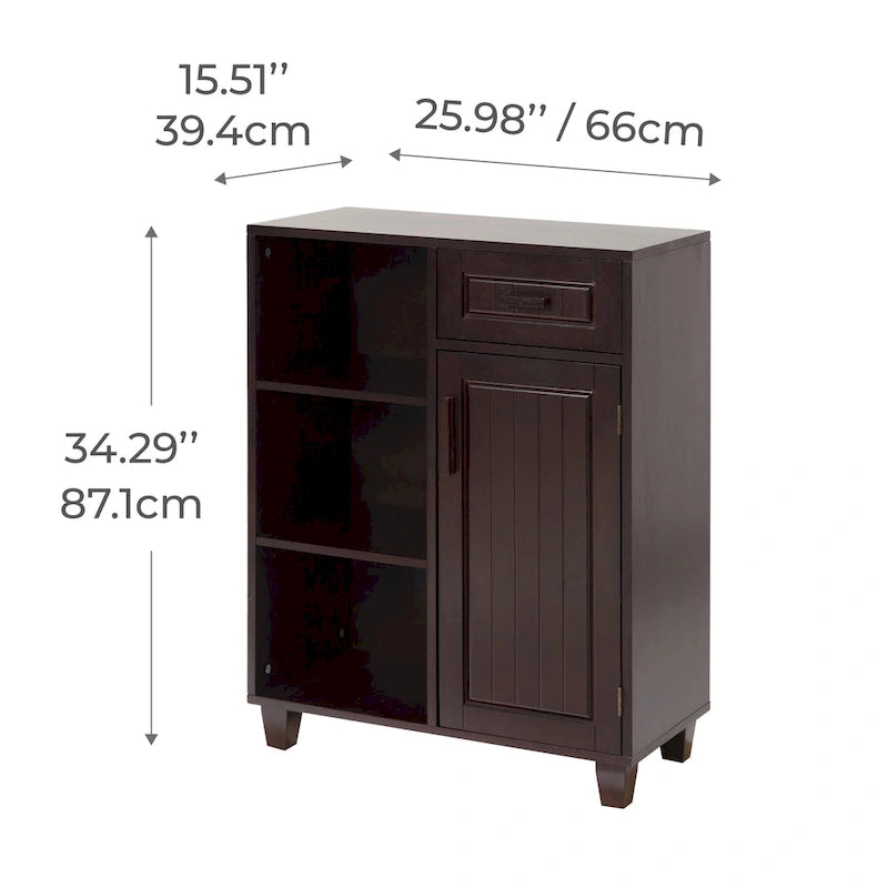 Teamson Home Catalina Mixed Storage Freestanding Floor Cabinet