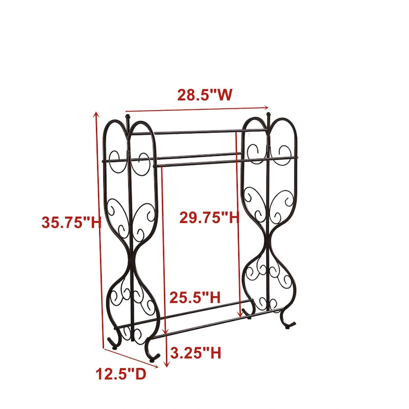 Free Standing Towel Rack, Pewter