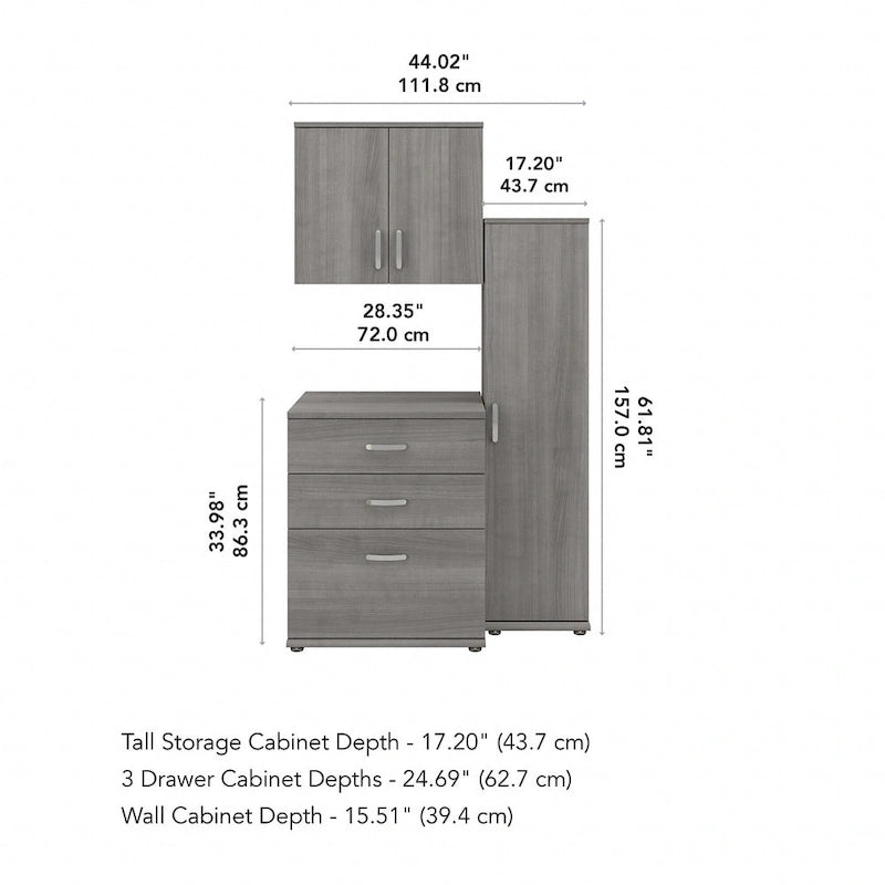 Universal 44W 3 Piece Modular Storage Set by Bush Business Furniture