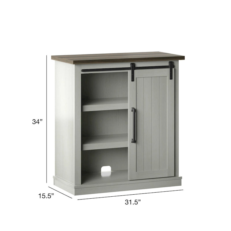 Accent Cabinet with Sliding Barn Door