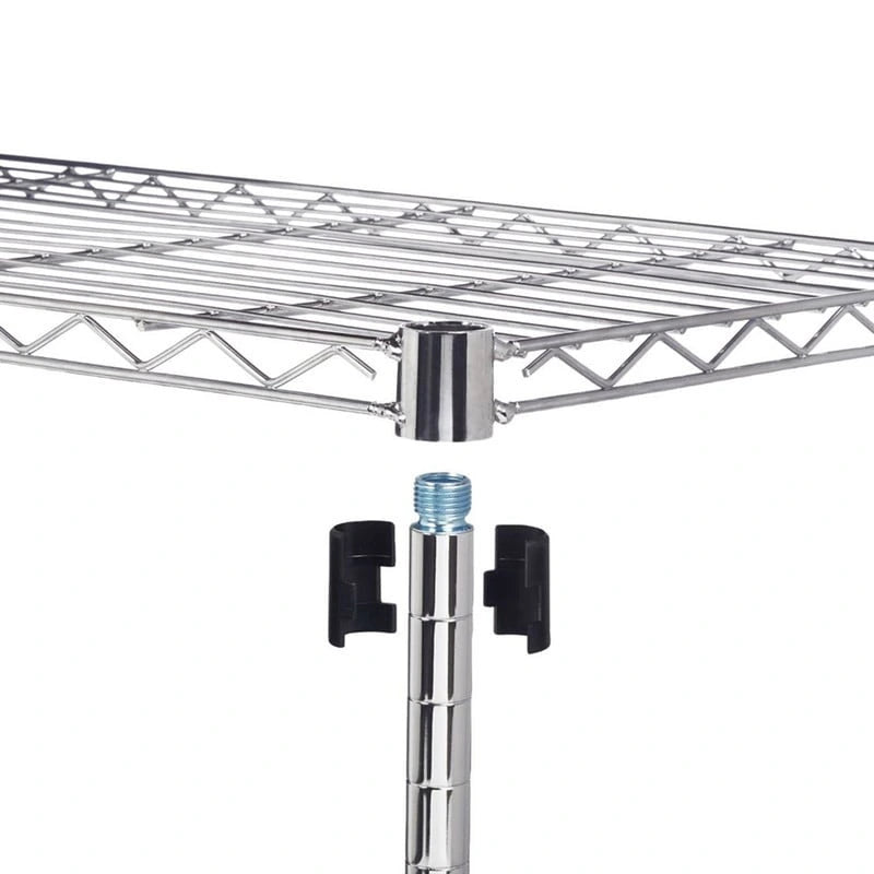 5-Tier Adjustable Steel Wire Shelving Silver