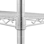 5-Tier Adjustable Steel Wire Shelving Silver